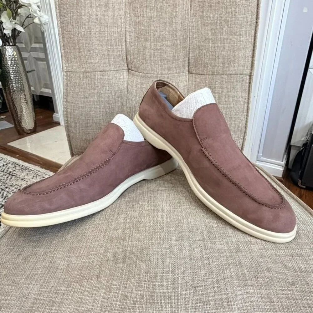 Brooks Brothers Voyager 1 Nubuck Slip-On Loafers – Brown (11.5)